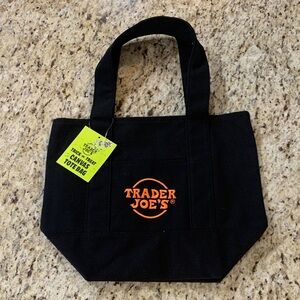 Trader Joe's Black Canvas Tote Bag